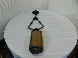 Vintage 32 " Old Forged Cast Iron Lightolier Gothic Ceiling Light Fixture