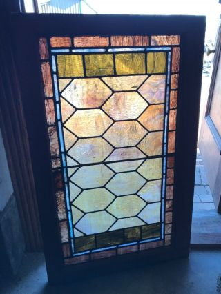 Sg 3101 Antiques Stained Glass Window 25.  5 X 40.  5