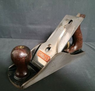 Vintage Stanley Bailey No.  4 1/2 Corrugated Bottom Wood Plane,  Made In Usa