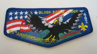 Oa Black Eagle Lodge 45th Anniversary Flap Blue Border Rare