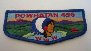Oa Powhatan Lodge 456 S2a Flap - Rare