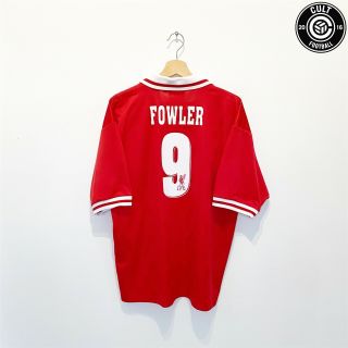 1996/97 Fowler 9 Liverpool Vintage Reebok Home Football Shirt Jersey (l)