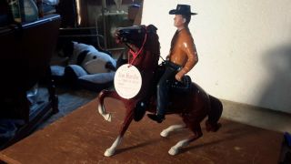 Hartland " Jim Hardy " Of Wells Fargo On Chestnut Horse Western Model
