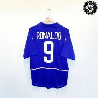 2002/04 Ronaldo 9 Brazil Vintage Nike Away Football Shirt (m) Inter Milan