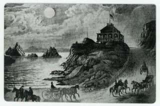 Rare Metal/aluminum Postcard: Cliff House & Seal Rocks,  San Francisco,  Ca