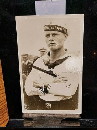 Sailor From Scuttled Admiral Graf Spee Nazi German Cruiser Uruguay Stamp 1945