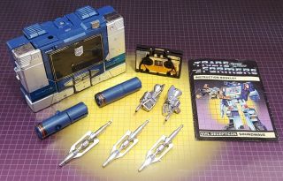 Vintage Hasbro Transformers G1 Pre - Rub Soundwave Complete W/buzzsaw & Insts