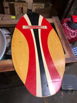 Rare Vintage Gordon & Smith Skim Board Black & Red Surf Beach Summer Fun - 37” L