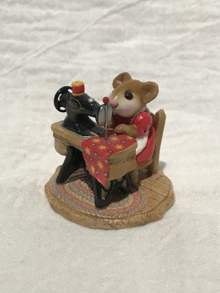 Wee Forest Folk Miss Bobbin M - 40 (retired) Sewing Seamstress Rare Red Thread