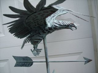 3d Eagle Weathervane Antique Copper Finish Flying Weather Vane Handcrafted