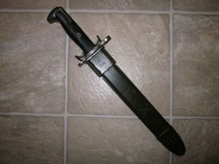 Vintage Wwii Us Army M1 Garand Bayonet W/ Scabbard Made By Uc