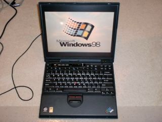 Rare Vintage Ibm Thinkpad T23 Laptop Windows 98 Se Gaming,  Great
