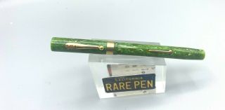 Vintage Aikin Lambert Mercantile Jade Fountain Pen Restored 14k Majestic Nib
