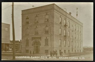 Rppc Grand Forks Nd " Congress Candy Co.  Building " 1909