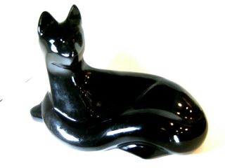 Vintage Large Cat Ceramic Sculpture Mid Century Modern Haeger