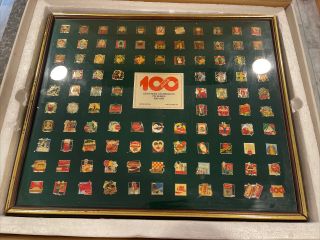 Vintage Coca - Cola 100 Years Centennial Celebration Pin Series Set 1886 - 1986 Read