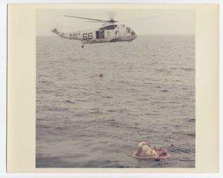 Vintage Apollo 11 Recovery Nasa Glossy Photo