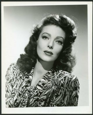 Loretta Young In Stunning Portrait By George Hurrell Vintage 1942 Photo