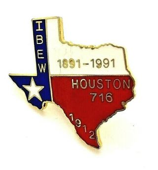 Vintage Ibew Houston 716 1991 Emblem