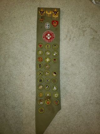 EAGLE SCOUT MERIT BADGE SASH 27 TYPE C MERIT BADGE SAND TWILL SECOND FIRST CLASS 2