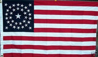 Cotton,  34 Star Flag,  Civil War Flag.  Great Medallion American Flag