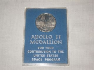 Apollo 11 Medallion W/ Flown Metal Second Anniversary