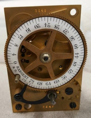 Sargent & G.  Co Vintage Very Rare Mechanical Timer Clock Colectors Item