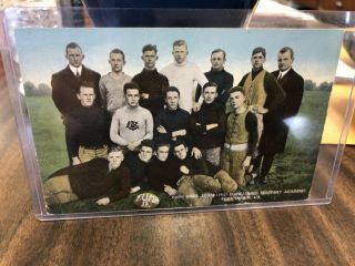 W.  E.  Burgess Postcard Of Fork Union Military Academy Football Team 1912