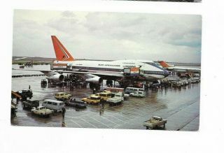 South Africa Johannesburg Airport Travel Agent Issue Postcard Saa 747sp - 2