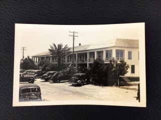 Port Aransas Texas RPPC Postcard 1939 Tarpon Inn Motel Fishing Gibbs Photo 2