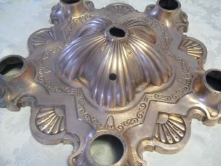 antique copper plated cast iron light fixture 3