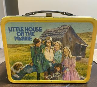 Little House On The Prairie Vintage lunch box with thermos 1978 3