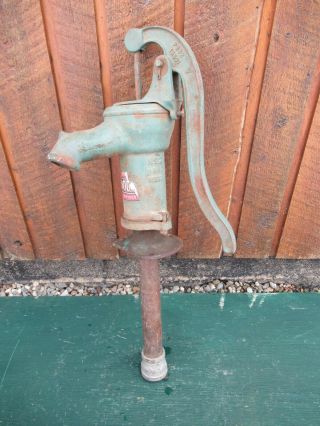 Vintage Cast Iron Hand Water Pump In 16 " High Mcdougall
