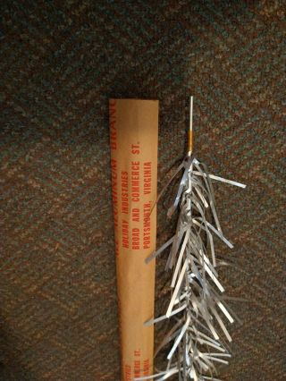 Vintage Aluminum Silver Sparkler Christmas Tree 6FT 49 Branches Star Band Co 3