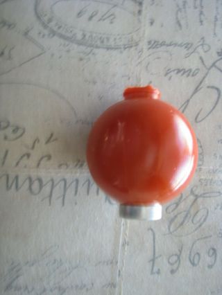 Round 3.  5 Inch Diameter Old Orange Milk Glass Lightning Rod Ball