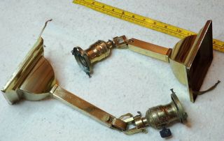 Arts and crafts,  brass wall sconces,  lights,  1910 ' s,  mission style,  globe 2