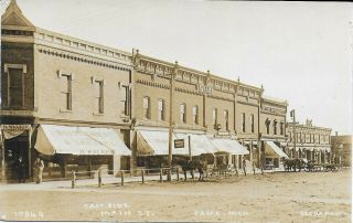 1912 Rppc – Street Scene East Side Of Main Street,  Capac Michigan