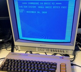 Vintage Commodore 64 Computer,  & power supply -, 2