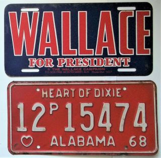 George C.  Wallace 1968 Campaign License Plates