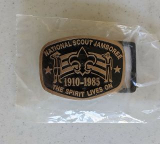 1985 National Jamboree Max Silber Belt Buckle Daniel Webster Council Boy Scouts