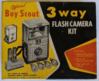 Three 3 Way Flash Camera Kit With Box Boy Scouts Of America Bsa