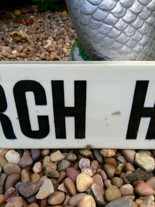 EARLY 20TH CENTURY CERAMIC STREET NAME SIGN - ' BIRCH HALL ' 3