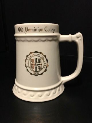 Old Dominion College/university Vintage W.  C.  Bunting Ceramic Beer Stein Mug