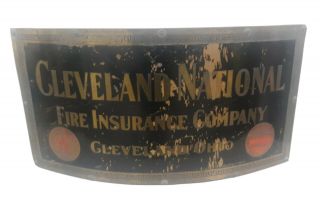 Vintage Cleveland National Fire Ins.  Co.  Advertising Sign