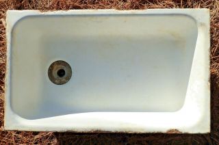 40s Vtg Standard Sanitary Antique Cast Iron Porcelain Sink 30x18 Made In Usa