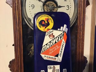 Rare vintage marvels cigarettes advertising thermometer xlnt 2