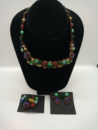 Vintage Stunning Designer Suite Of Costume Jewellery In The Style Of Dior 1950 