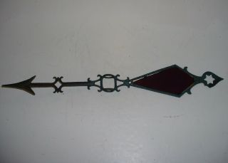 Six Pointed Star Iron Kitetail Weathervane Pointer Arrow With Orange Peel Glass