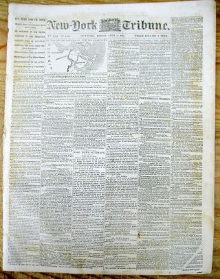 1862 CIVIL WAR newspaper wth news of WASHINGTON DC ABOLISHING SLAVERY of NEGR0ES 2