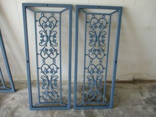 Antique Cast Iron Ornate Window Panel Grate Gate Shutters Double Sided